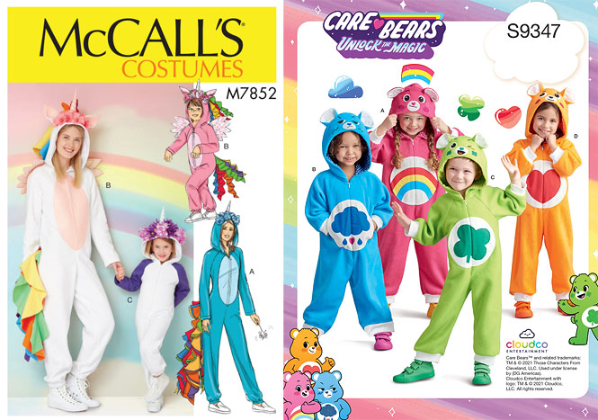 McCall's M7852 and Simplicity S9347 pattern images