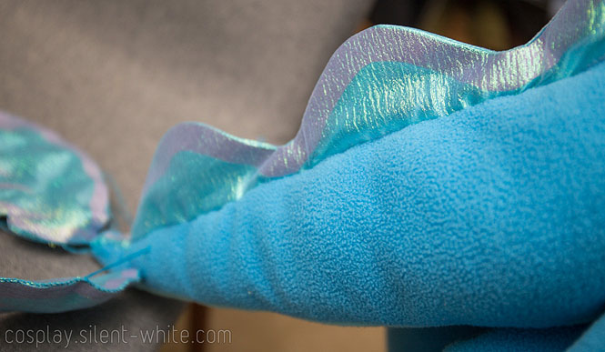 Close up of the scales on Sisu's tail